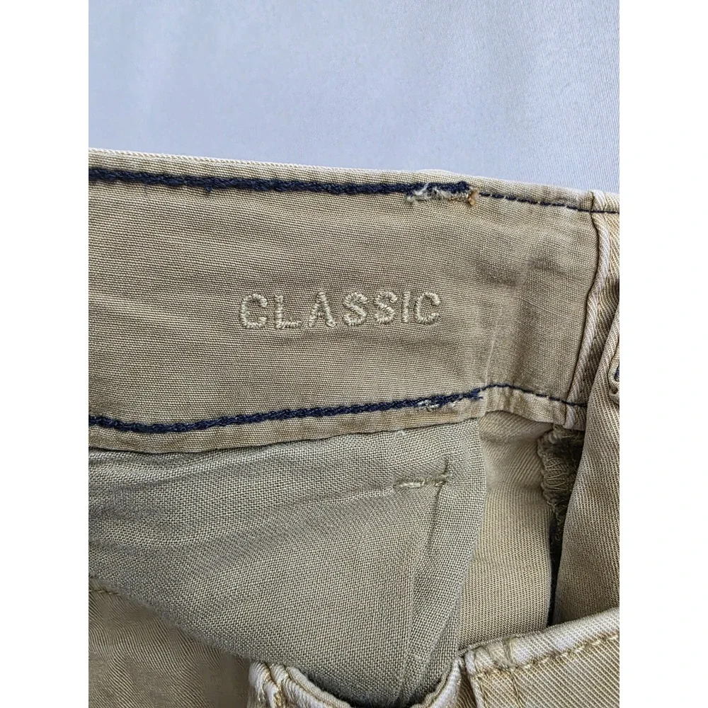 American Eagle Classic Next Level Flex Khaki Chino Shorts Mens 31 Tan Stretch